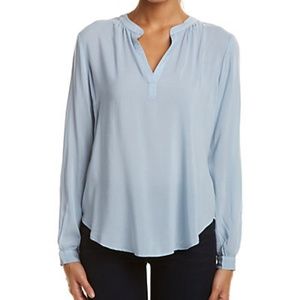 Velvet Shirttail Blouse in Belize S